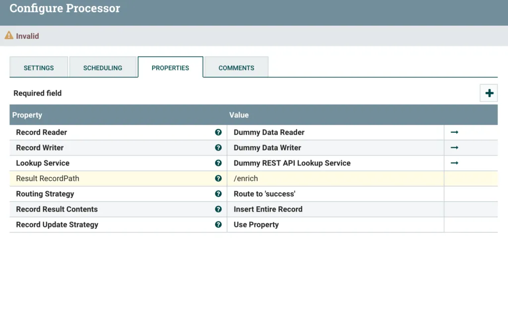 Setting the Result RecordPath